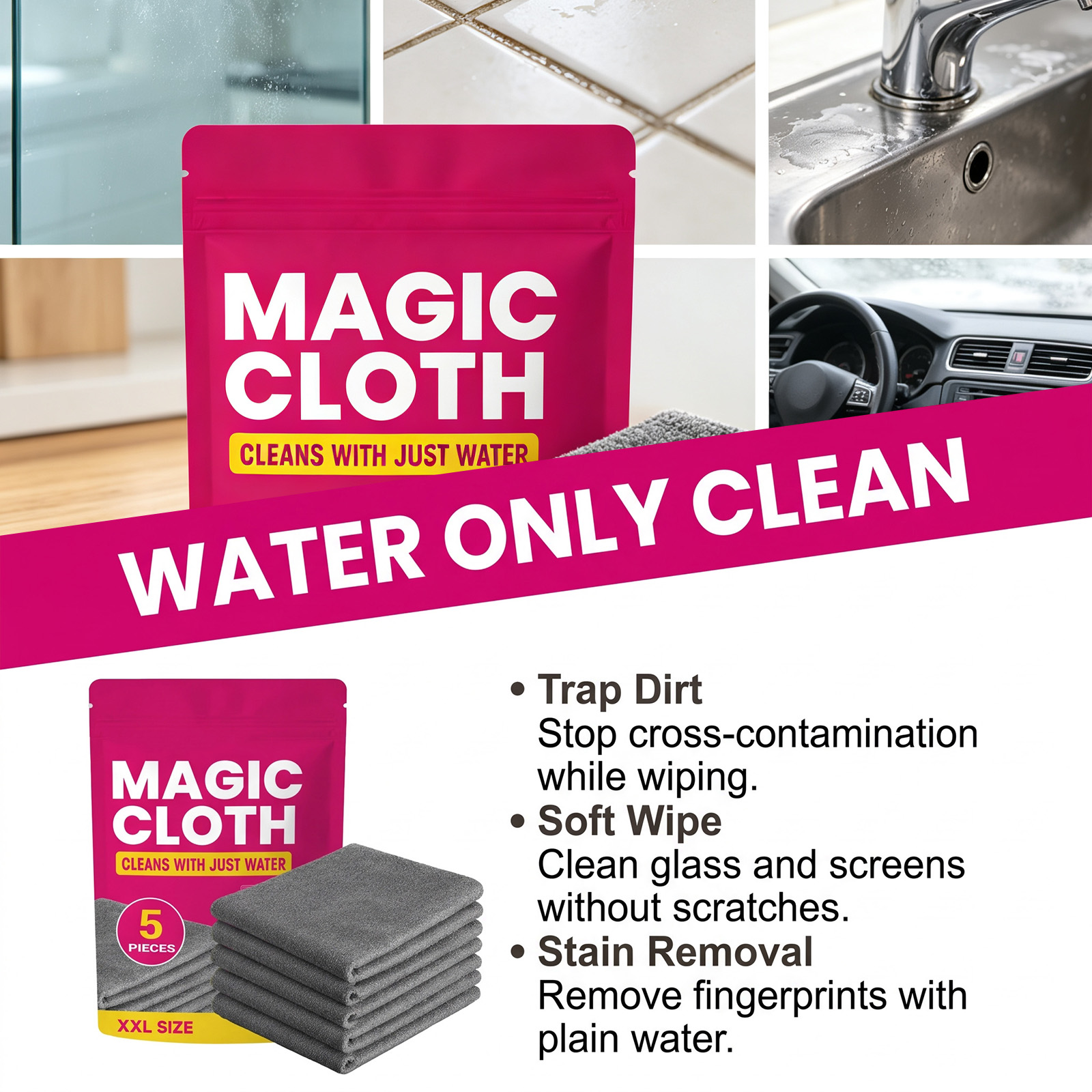 Magische Reinigingsdoekjes 5 S - Glass Cleaner Streak recensie en prijs